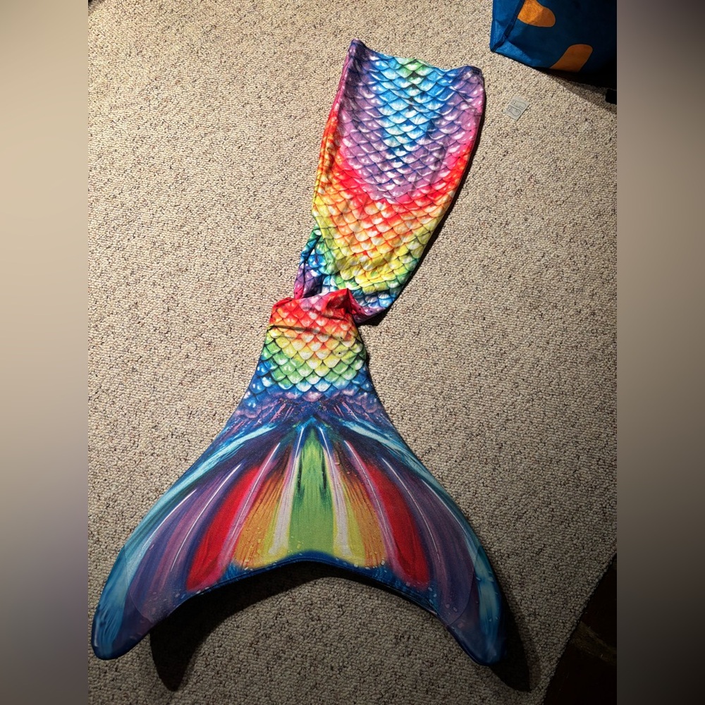 Rainbow Mermaid Tail and fin insert included!